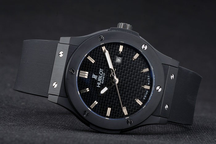 Hublot Big Bang Black Rubber Strap Black Checkered Dial 80193 - Image 4