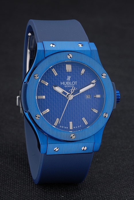 Hublot Big Bang Blue Rubber Strap Blue Checkered Dial 80198 - Image 2