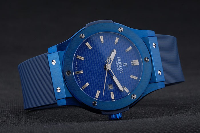 Hublot Big Bang Blue Rubber Strap Blue Checkered Dial 80198 - Image 3