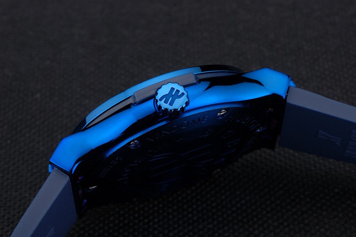 Hublot Big Bang Blue Rubber Strap Blue Checkered Dial 80198 - Image 8