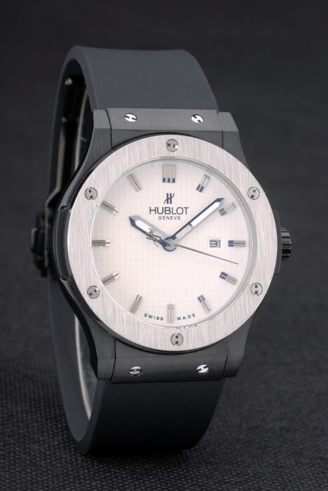 Hublot Big Bang Black Rubber Strap White Checkered Dial 80201 - Image 2