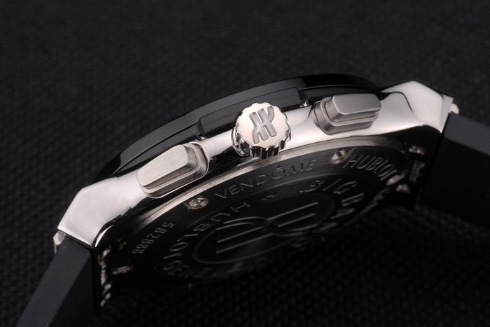 Hublot Big Bang Black Rubber Strap Black Dial Green Pointers 80194 - Image 8