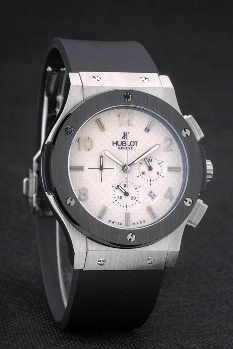 Hublot Big Bang Black Rubber Strap White Checkered Dial 80196 - Image 2