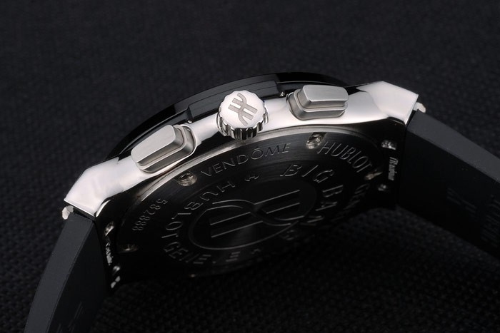Hublot Big Bang Black Rubber Strap White Checkered Dial 80197 - Image 8