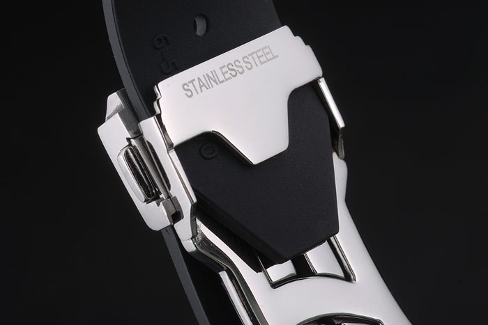 Hublot Big Bang Black Rubber Strap Blue Checkered Dial 80199 - Image 6