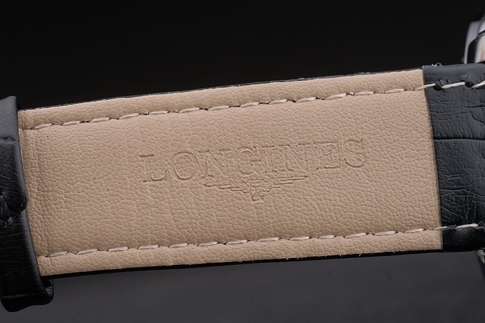 Longines HydroConquest Black Leather Strap Black Ceramic Tachymeter Black Dial 80225 - Image 8