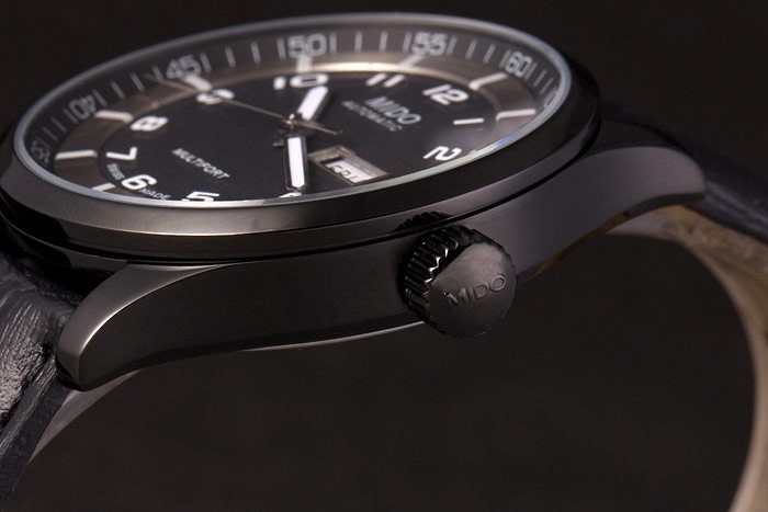 Mido Multifort Black Croco Leather Strap Black-Silver Dial 80296 - Image 6