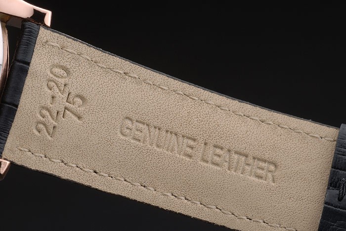 Mido Multifort Rose Gold Stainless Steel Bezel Black Croco Leather Bracelet Black Dial 80279 - Image 10