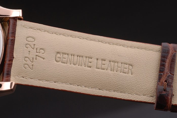 Mido Multifort Rose Gold Stainless Steel Bezel Brown Croco Leather Bracelet White Dial 80280 - Image 10