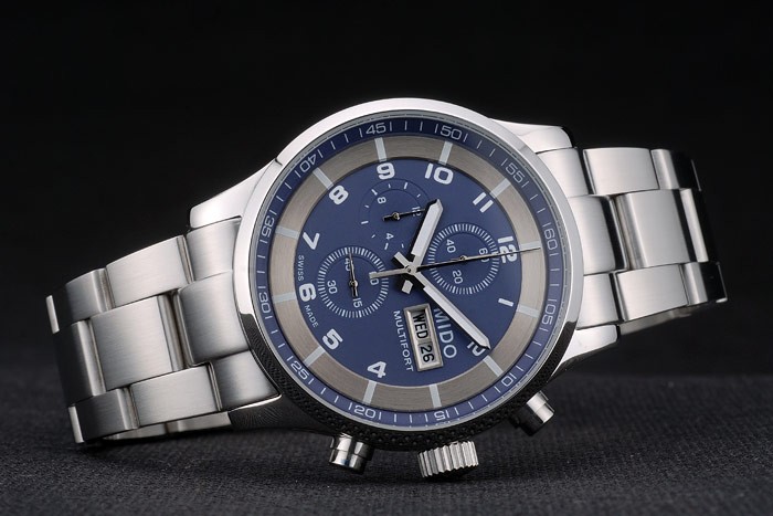 Mido Multifort Stainless Steel Bezel Navy Dial 80282 - Image 3