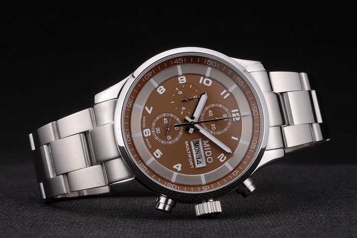 Mido Multifort Stainless Steel Bezel Brown Dial 80283 - Image 3