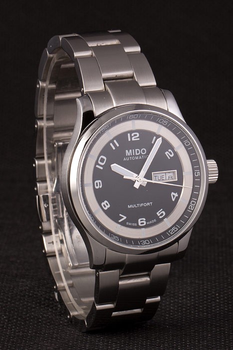 Mido Multifort Stainless Steel Strap Black-Silver Dial 80294 - Image 2