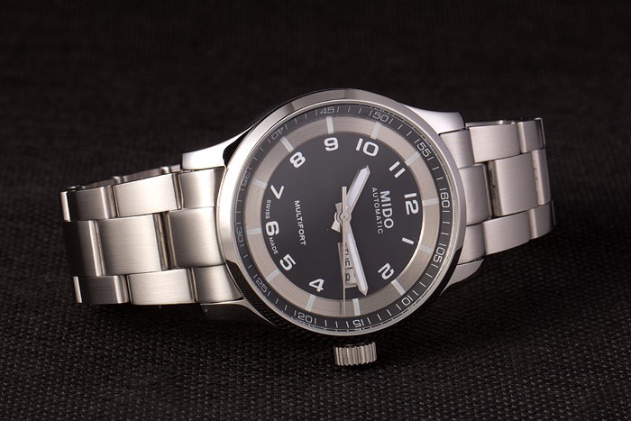 Mido Multifort Stainless Steel Strap Black-Silver Dial 80294 - Image 3