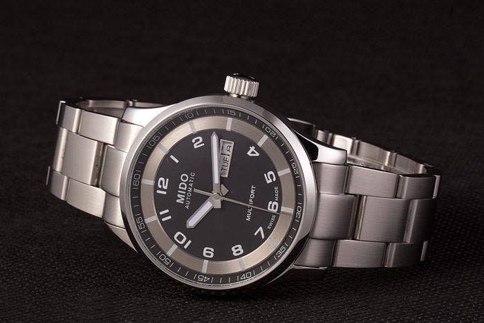 Mido Multifort Stainless Steel Strap Black-Silver Dial 80294 - Image 4