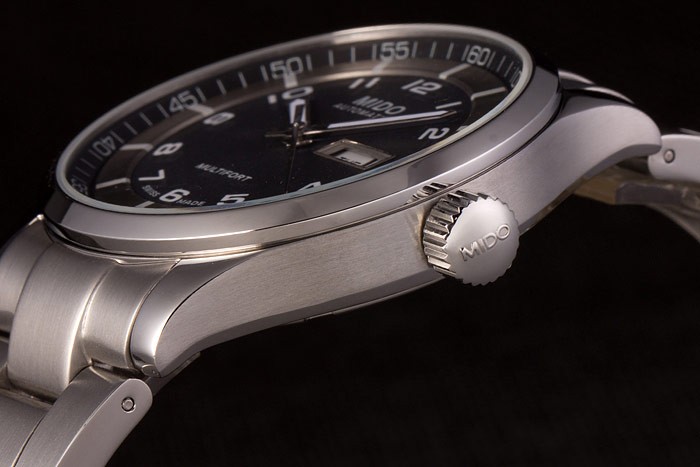 Mido Multifort Stainless Steel Strap Black-Silver Dial 80294 - Image 5