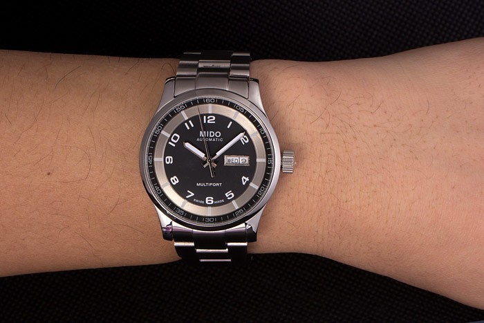 Mido Multifort Stainless Steel Strap Black-Silver Dial 80294 - Image 9