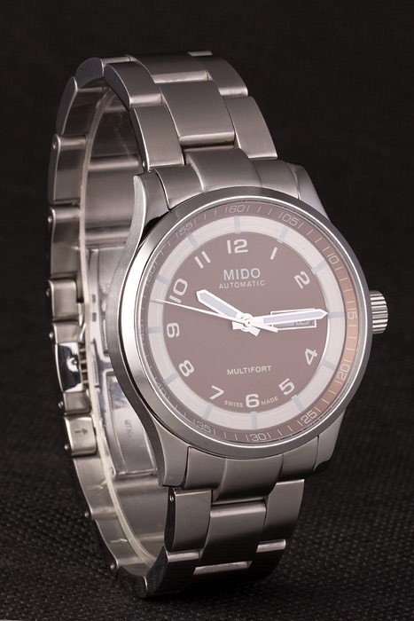 Mido Multifort Stainless Steel Strap Gold Dial 80292 - Image 2