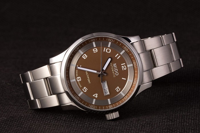 Mido Multifort Stainless Steel Strap Gold Dial 80292 - Image 3