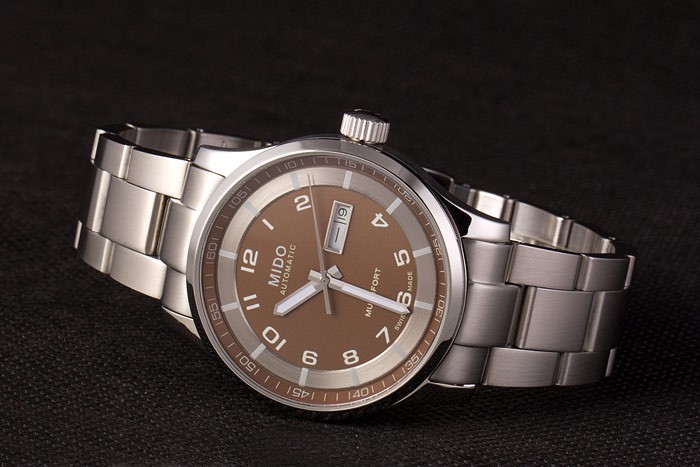 Mido Multifort Stainless Steel Strap Gold Dial 80292 - Image 4