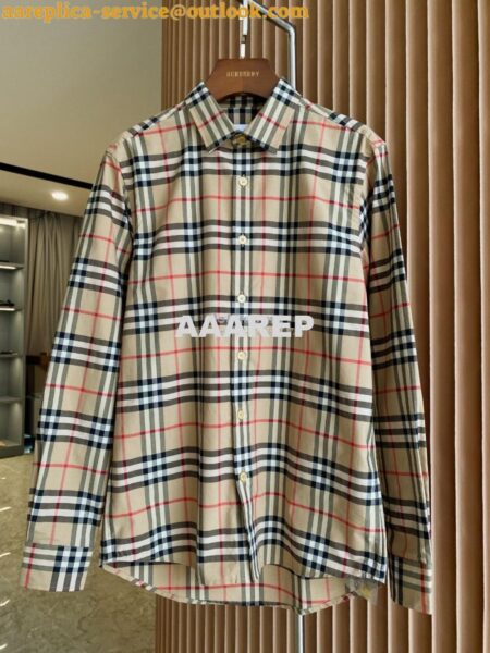 Replica Burberry Check Poplin Long Sleeve Shirt 2 Replica Burberry Check Poplin Long Sleeve Shirt 2