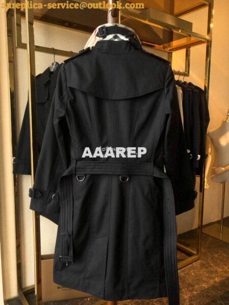 Replica Burberry Sandringham Long Honey-Color Women's Trench Coat black Replica Burberry Sandringham Long Honey-Color Women's Trench Coat black