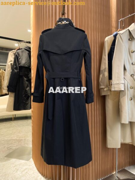 Replica Burberry Women's Chelsea Long Heritage Trench Coat black Replica Burberry Women's Chelsea Long Heritage Trench Coat black